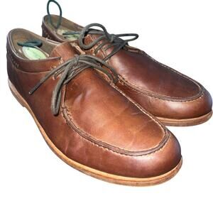 Timberland Men’s Sz 9M Tauk Point Moc Toe Derby Russet Brown